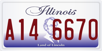 IL license plate A146670