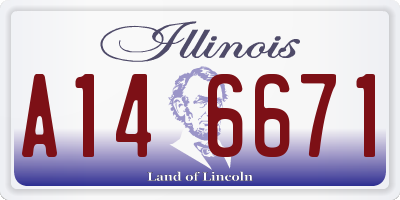 IL license plate A146671