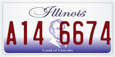 IL license plate A146674