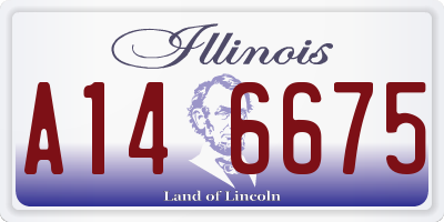 IL license plate A146675
