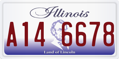IL license plate A146678