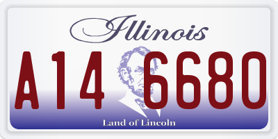 IL license plate A146680