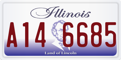 IL license plate A146685