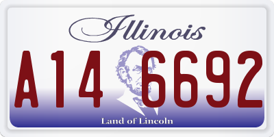 IL license plate A146692