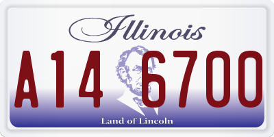 IL license plate A146700