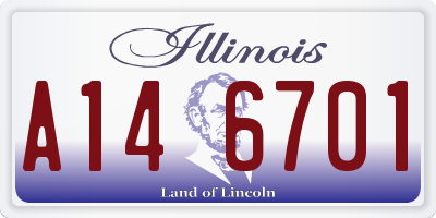 IL license plate A146701