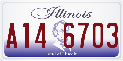 IL license plate A146703