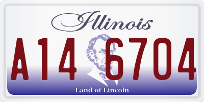 IL license plate A146704