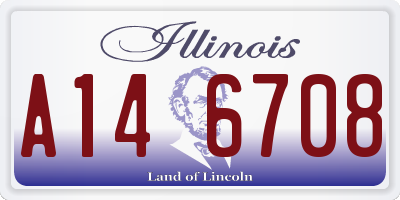 IL license plate A146708
