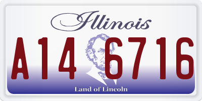 IL license plate A146716