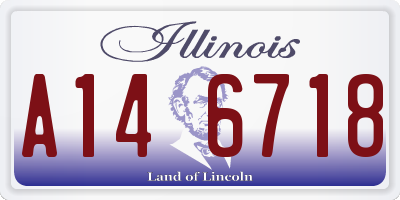 IL license plate A146718