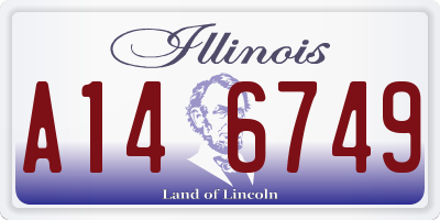 IL license plate A146749