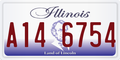 IL license plate A146754