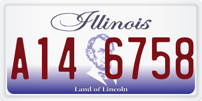 IL license plate A146758