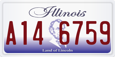 IL license plate A146759