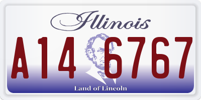 IL license plate A146767