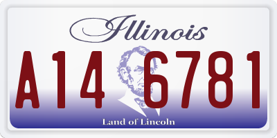 IL license plate A146781