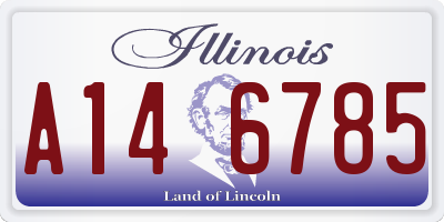 IL license plate A146785