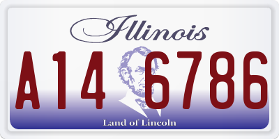 IL license plate A146786