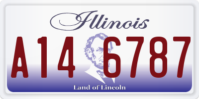 IL license plate A146787