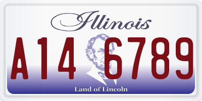IL license plate A146789