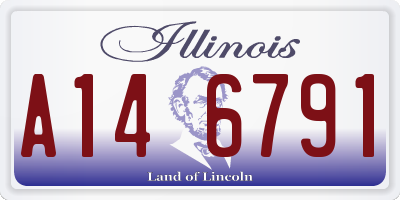 IL license plate A146791