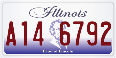 IL license plate A146792