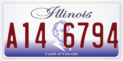 IL license plate A146794