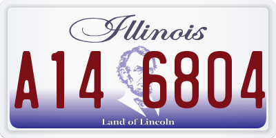IL license plate A146804