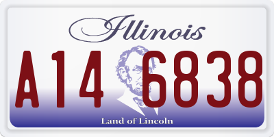 IL license plate A146838