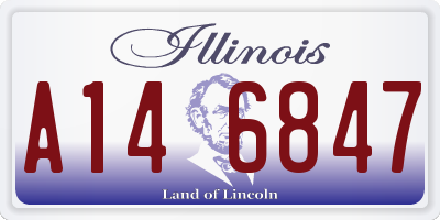 IL license plate A146847