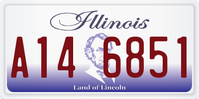 IL license plate A146851