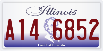 IL license plate A146852