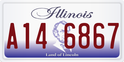 IL license plate A146867