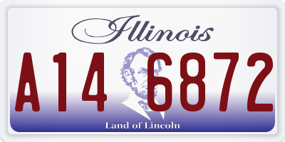 IL license plate A146872