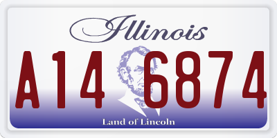 IL license plate A146874