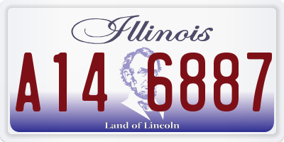 IL license plate A146887