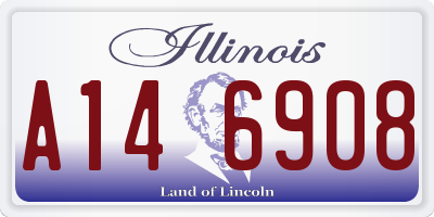 IL license plate A146908