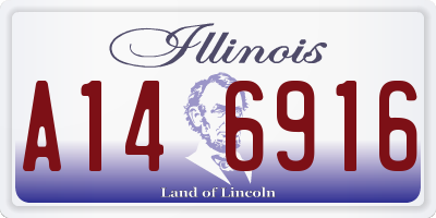 IL license plate A146916