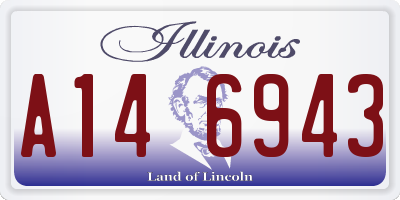IL license plate A146943