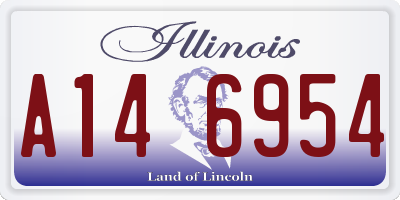 IL license plate A146954