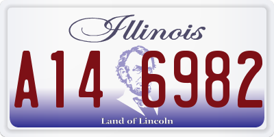 IL license plate A146982