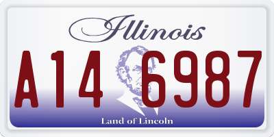 IL license plate A146987