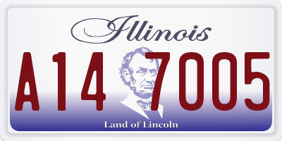 IL license plate A147005