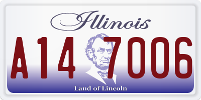 IL license plate A147006
