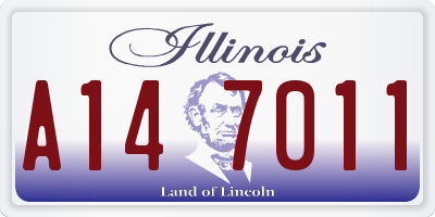 IL license plate A147011