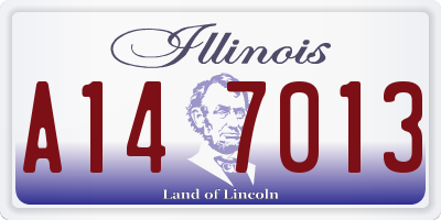IL license plate A147013