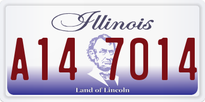 IL license plate A147014