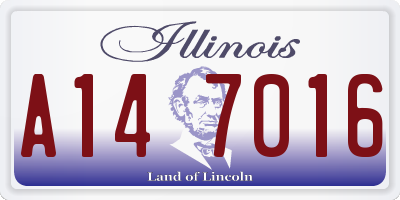 IL license plate A147016