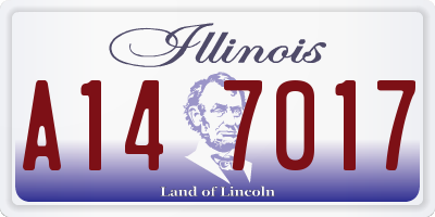 IL license plate A147017